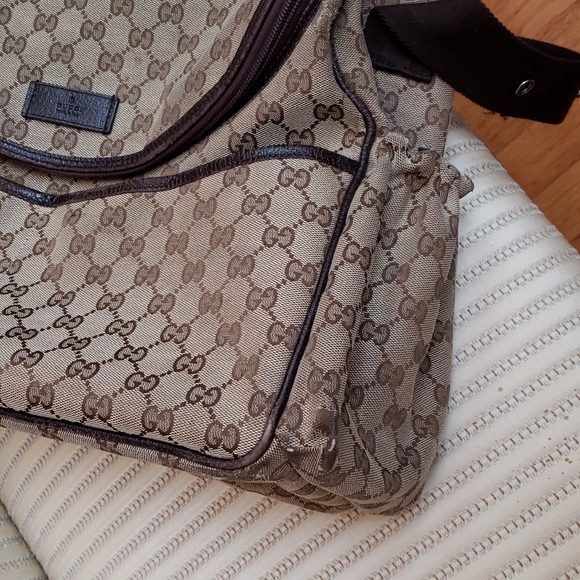 GUCCI GG MONOGRAM CANVAS DIAPER BAG - Picture 6 of 12